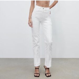 Zara Straight Leg Patchwork Jeans
